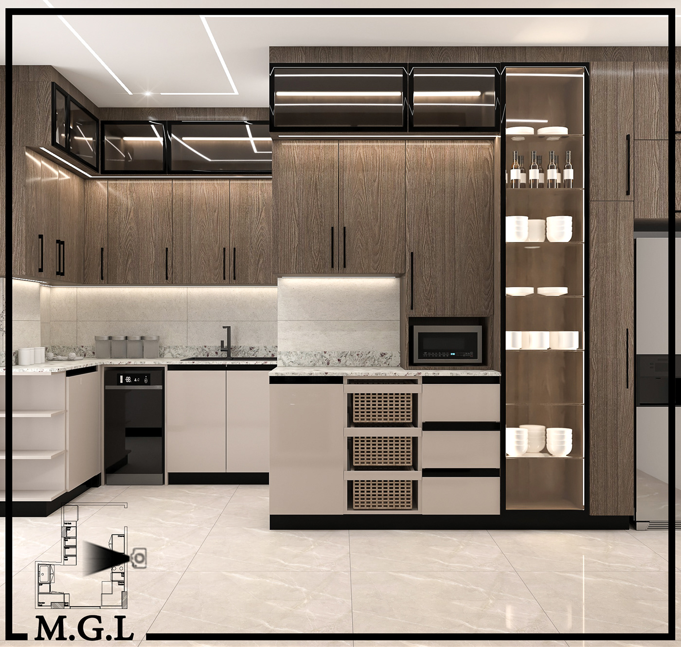 kitchen kitchendesign homedecoration   3dsmax vray visualization modern interior design  Render intetior design 