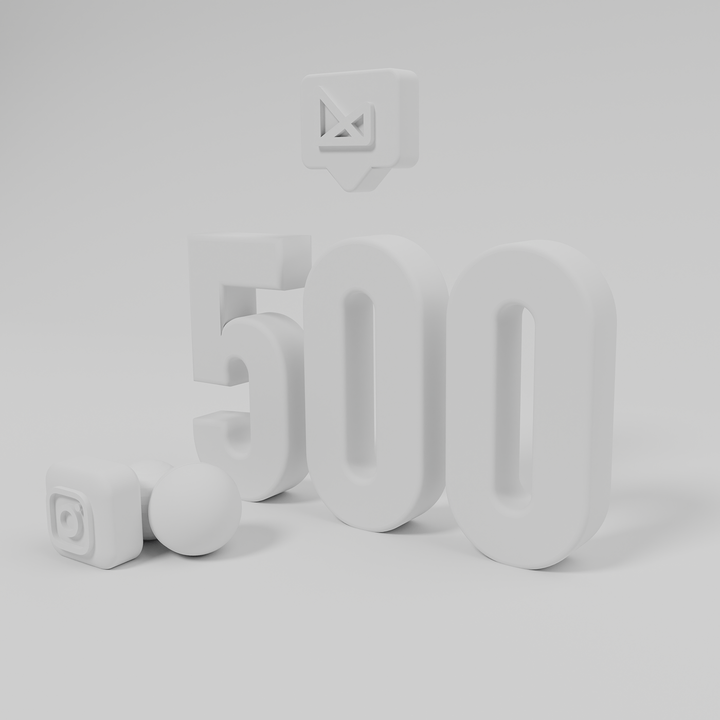 3D 3d art 3D Blender 500 followers cinema 4d followers insgram post instargram MEGA MALIK milestone
