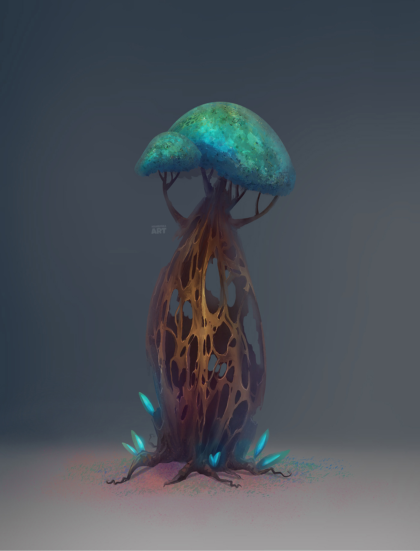 art mambeskaart Tree  game concept environment Character ILLUSTRATION  Drawing  painting  