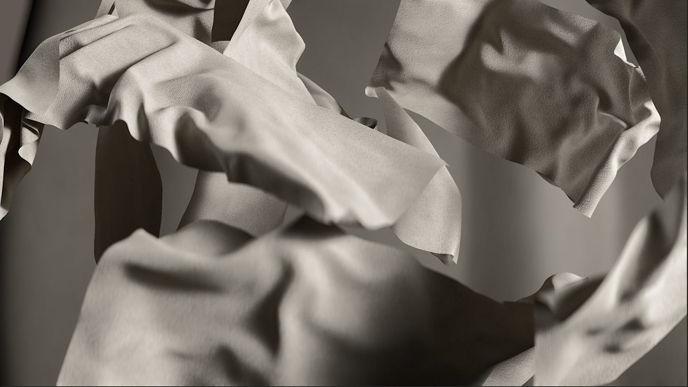 3D 3dsmax animation  brand cloth coronarenderer fabric Fashion  houdini simulation