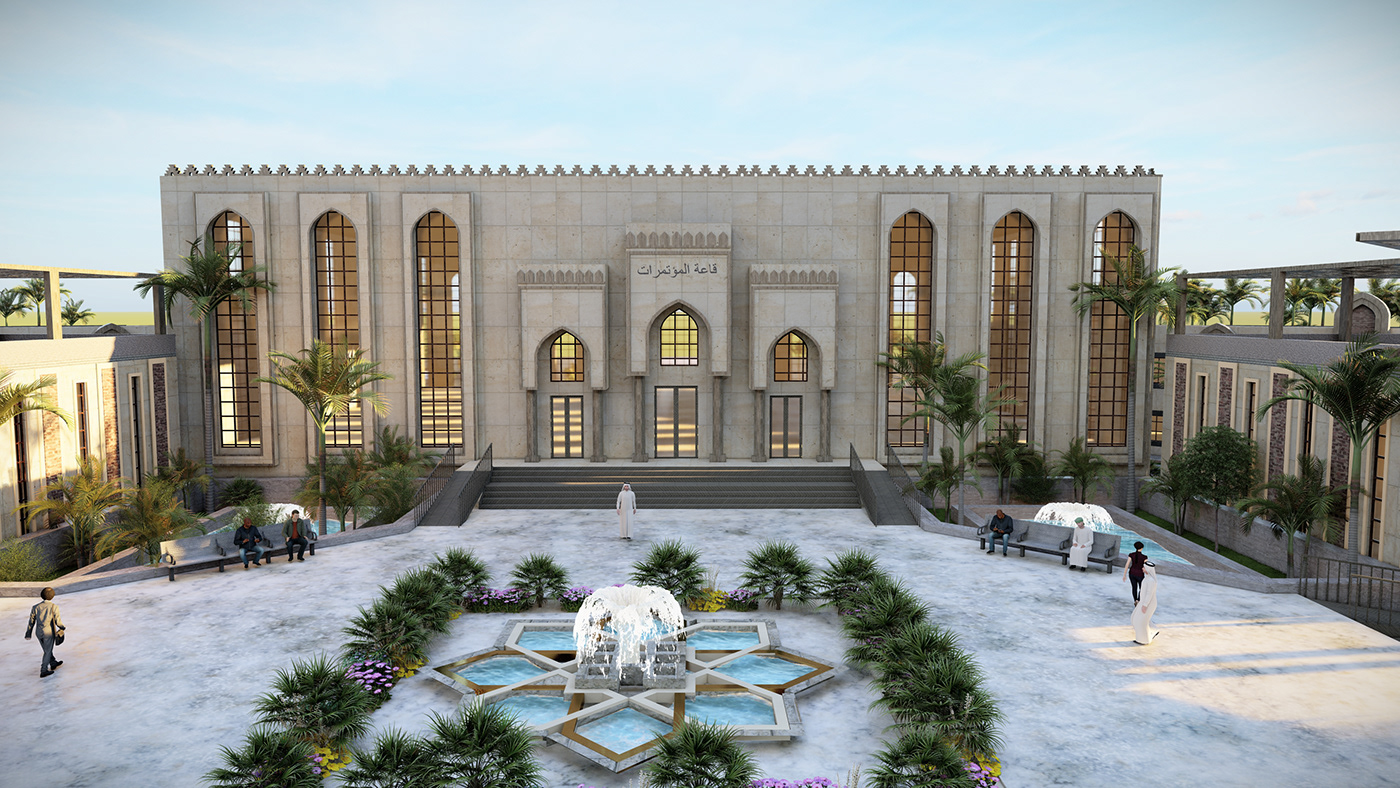 craft graduation project architecture 3D exterior islamic muslim arabic egypt identity