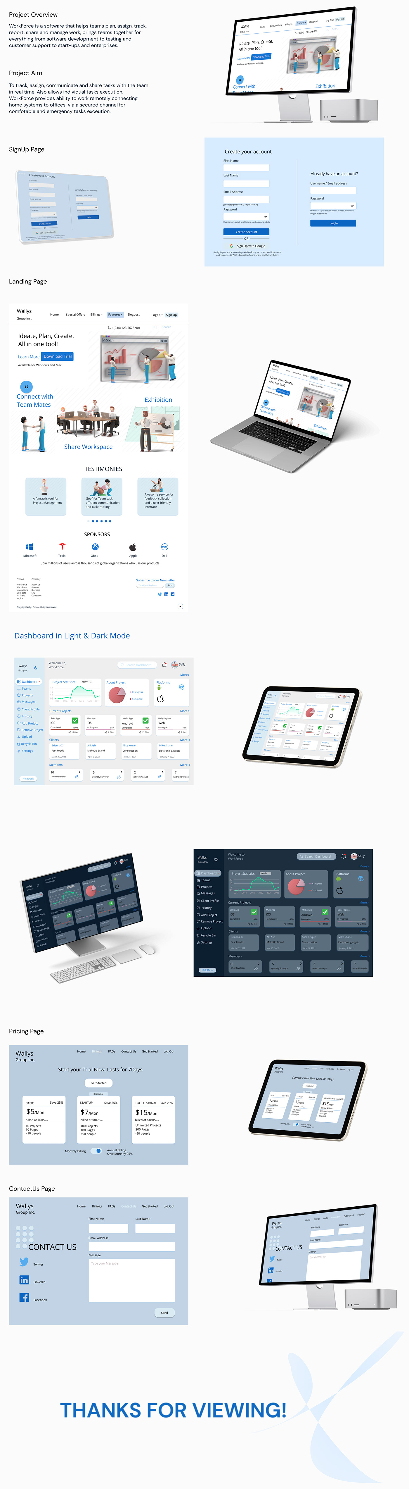 Figma landing page product design  Project Management ui design user interface Website