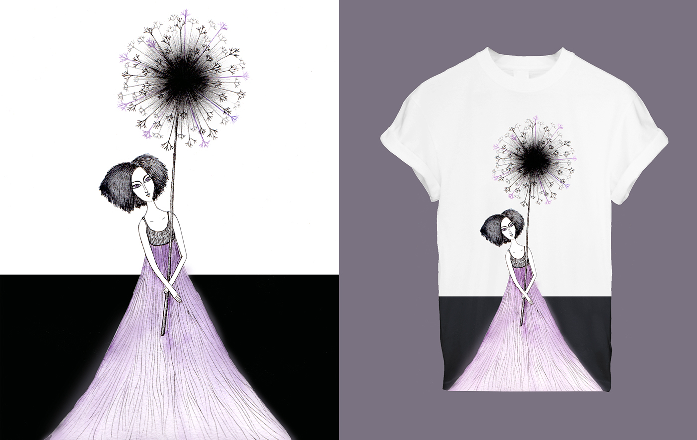 t-shirt ILLUSTRATION  Fashion  sketch Drawing  art painting   concept graphicdesign design