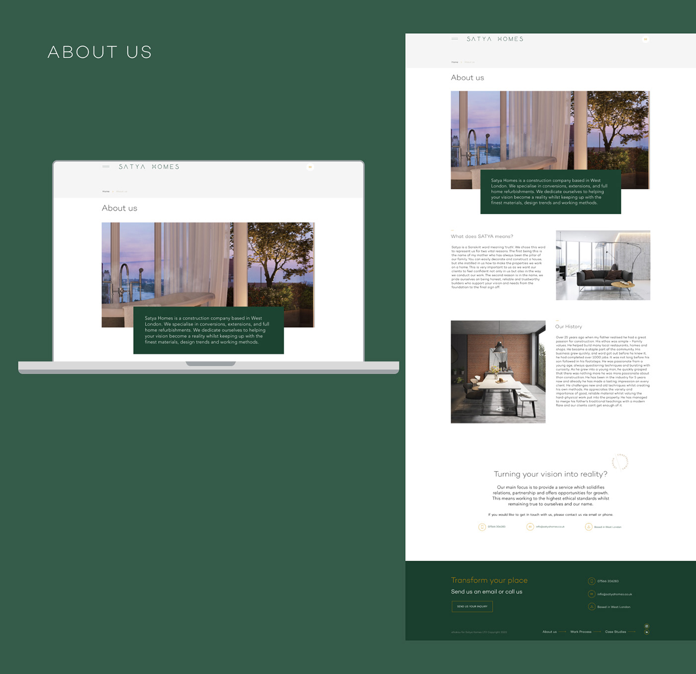 architecture construction Corporate Identity interior design  ui design Web Website