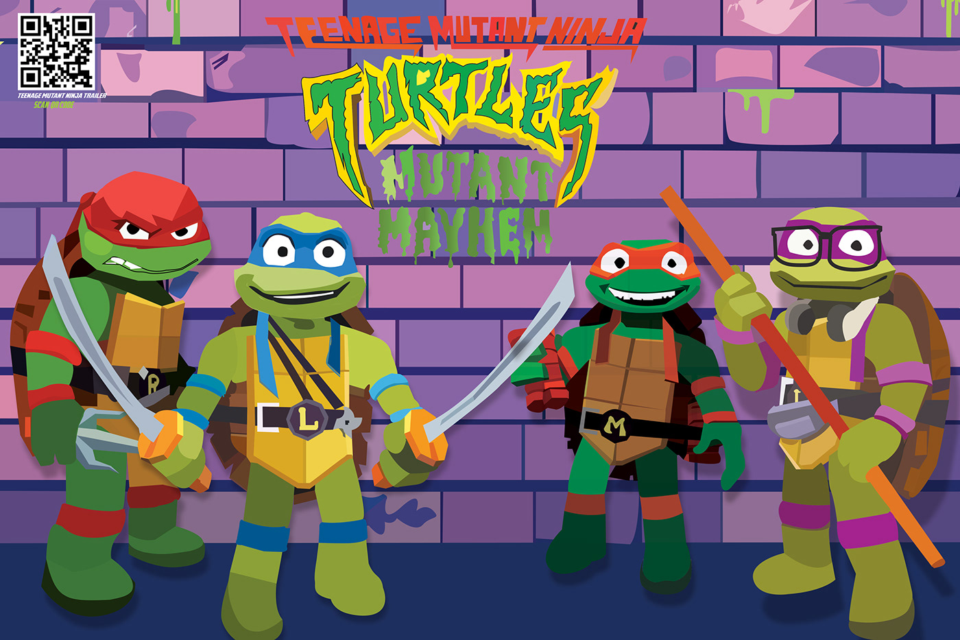 monster cartoon Turtles  teenage mutant ninja movie Graphic Designer Social media post adobe illustrator Adobe Photoshop мутант 