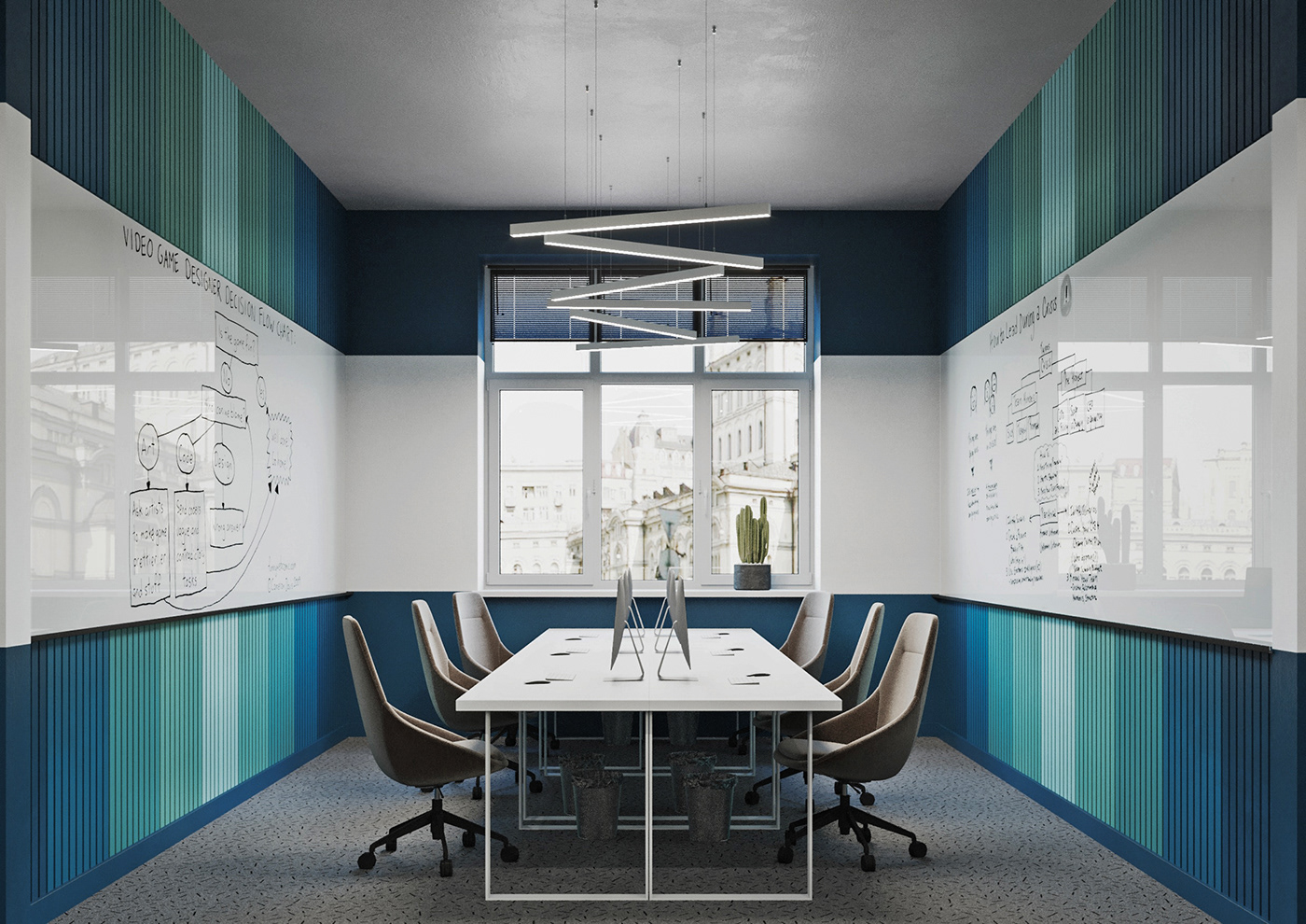 Office coworking Interior color