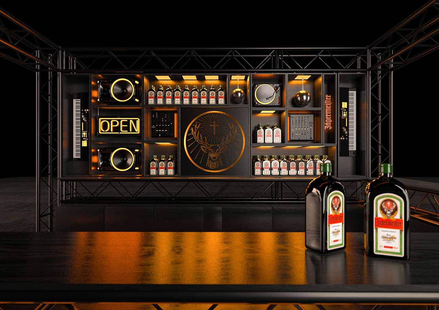 Mobile Bar design mobile bar bar Jagermeister posm pos pop Maximov ПОСМ