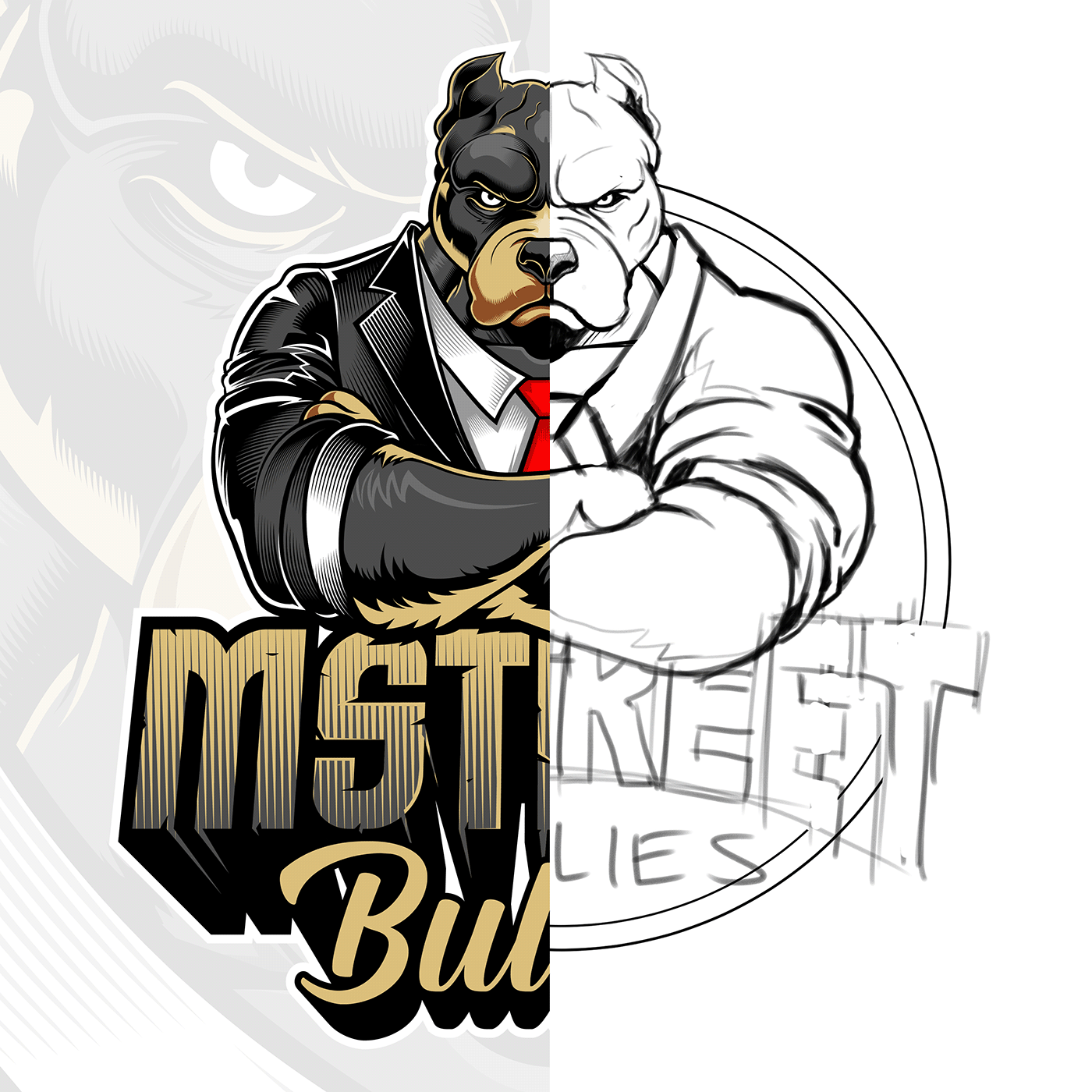 bulldog bully doglogo filipino ILLUSTRATION  logo Pitbull sweyda tshirtdesign vector