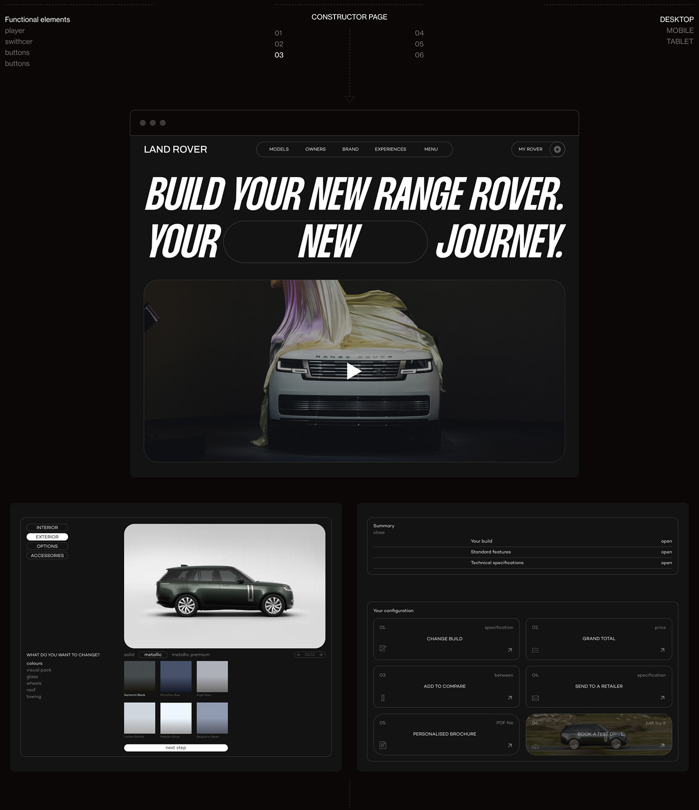 animation  Case Study grid UI ux Webdesign Website corporate Cars england