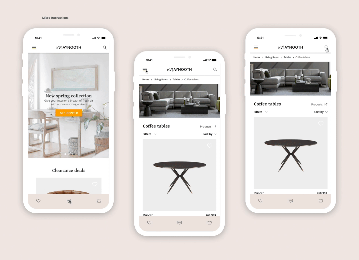 app design e-commerce e-Commerce website furniture store maynooth Mobile app online store UI/UX UI/UX Design Web Design 