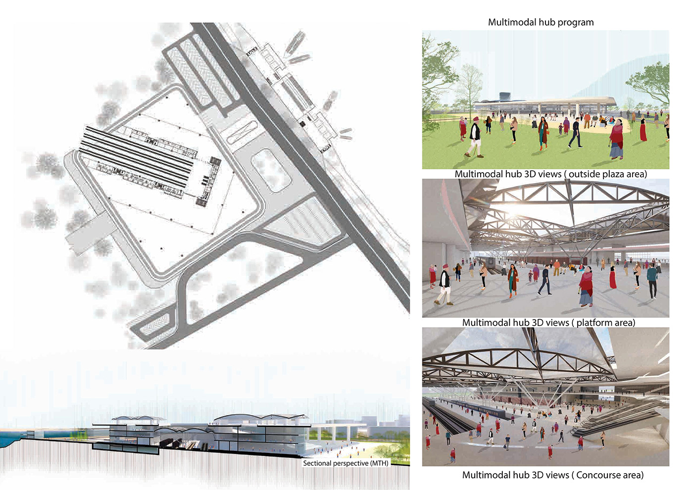 design riverfront Urban Design architecture Transit multimodal tarin station