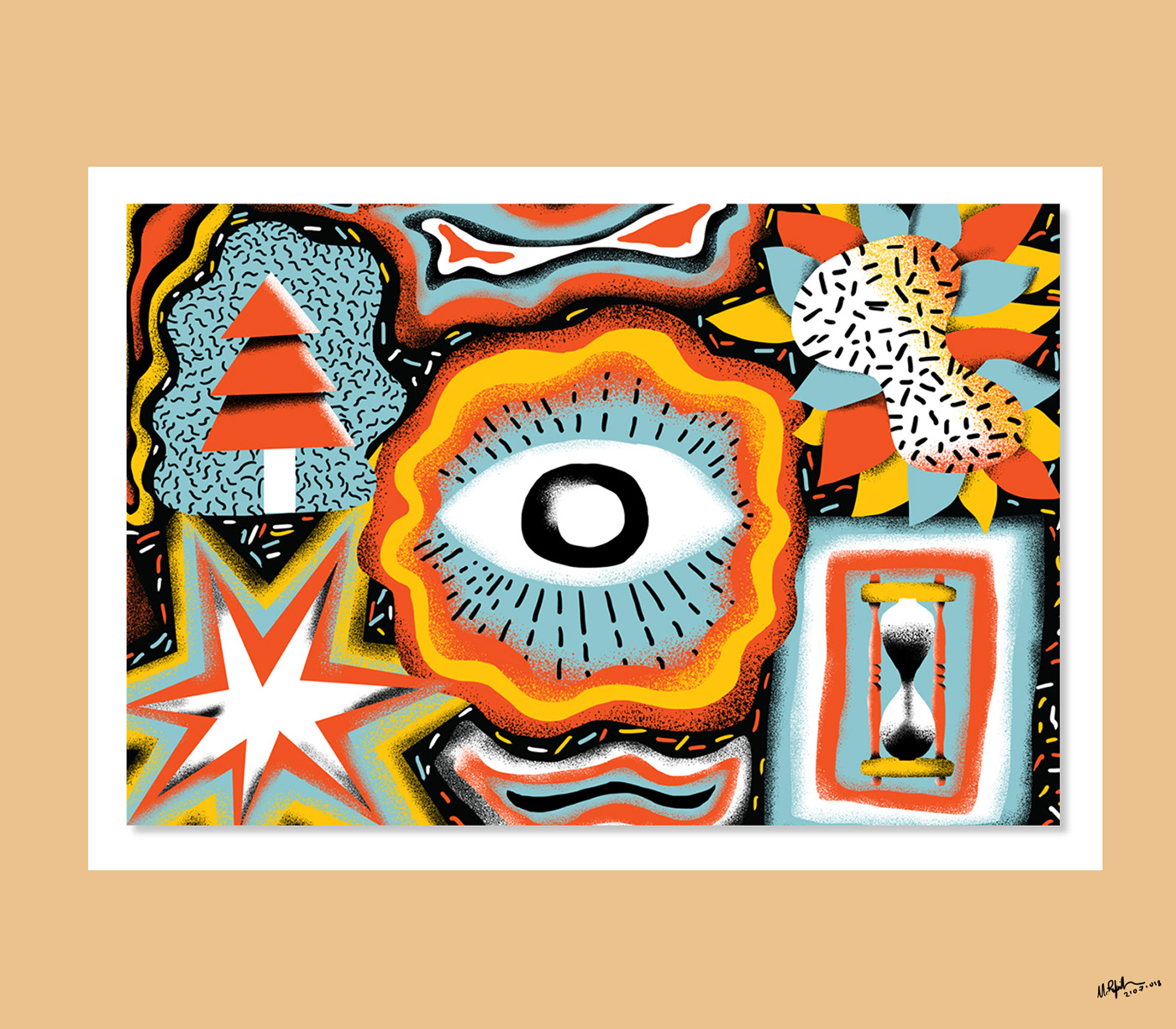 ILLUSTRATION  graphic design  eye painting   design creative abstract design