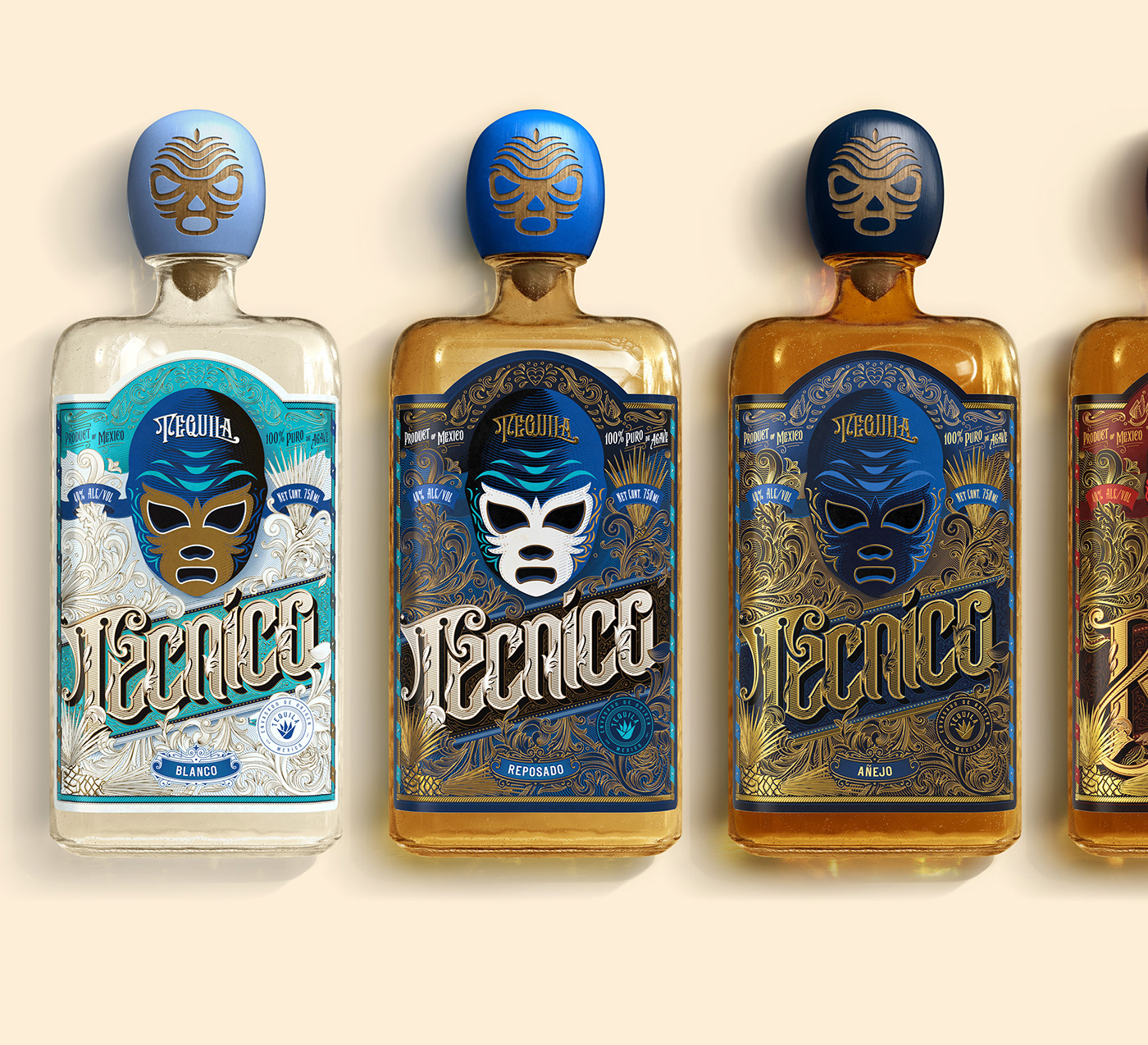 branding  lettering packaging design Tequila label design gold foil typography   Victorian