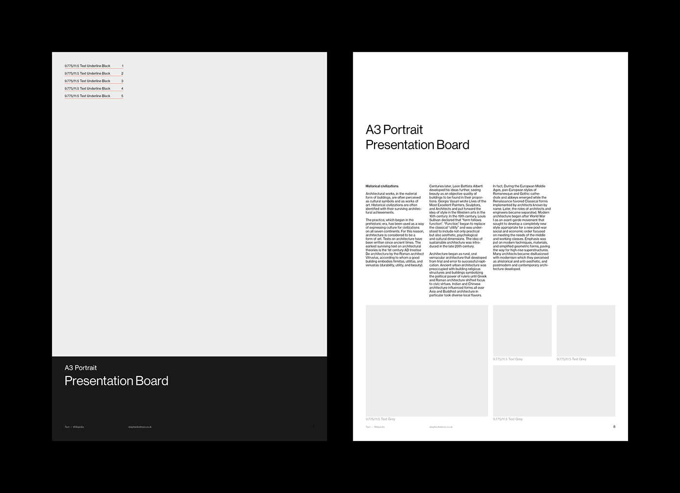 A3 Presentation Grid System for Adobe InDesign – layout inspiration