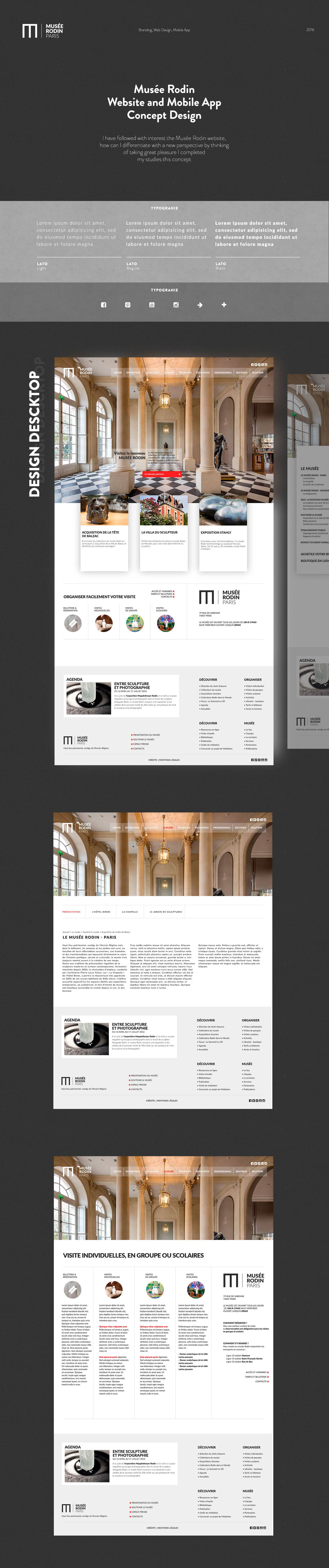 musée rodin musée rodin design graphisme design interactif Refonte