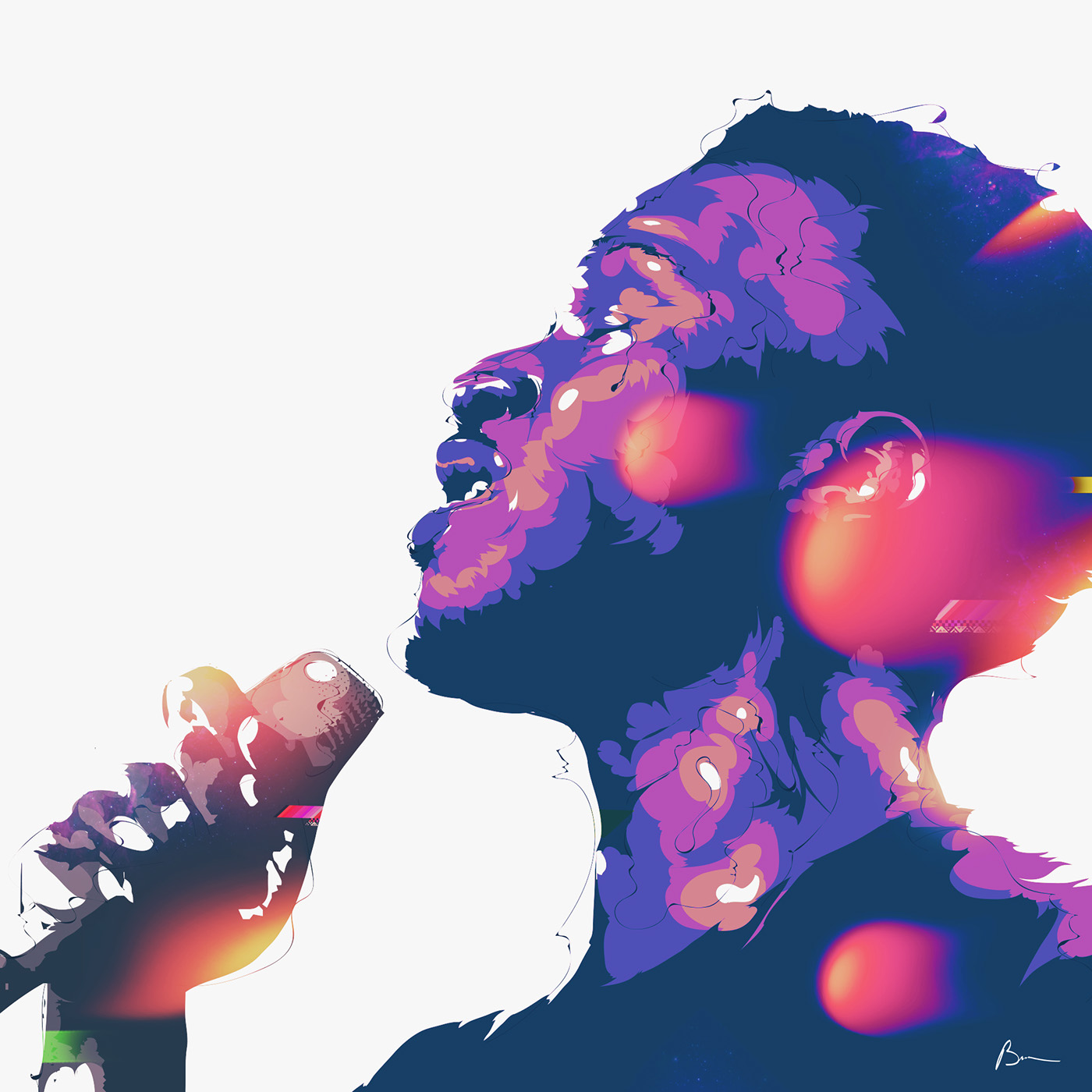 Kwabs portrait after effects gif Fun aniwall face colors photoshop