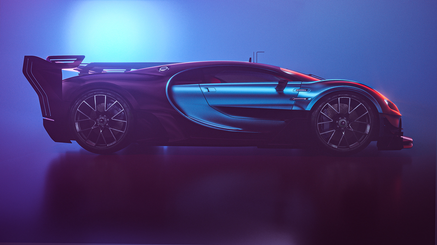 automotive   bugatti car CGI cinema4d color look octane Performance transportation