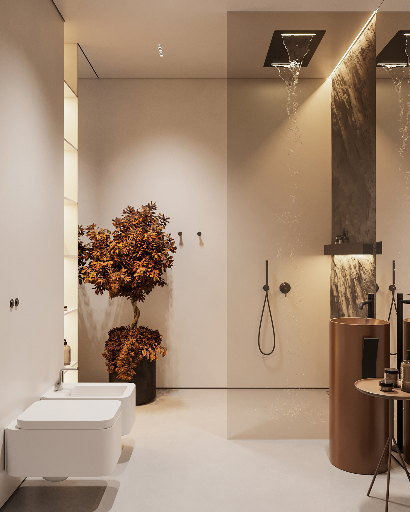 3ds max archviz bathroom corona design Interior Minimalism visualization визуализация Визуализация интерьера