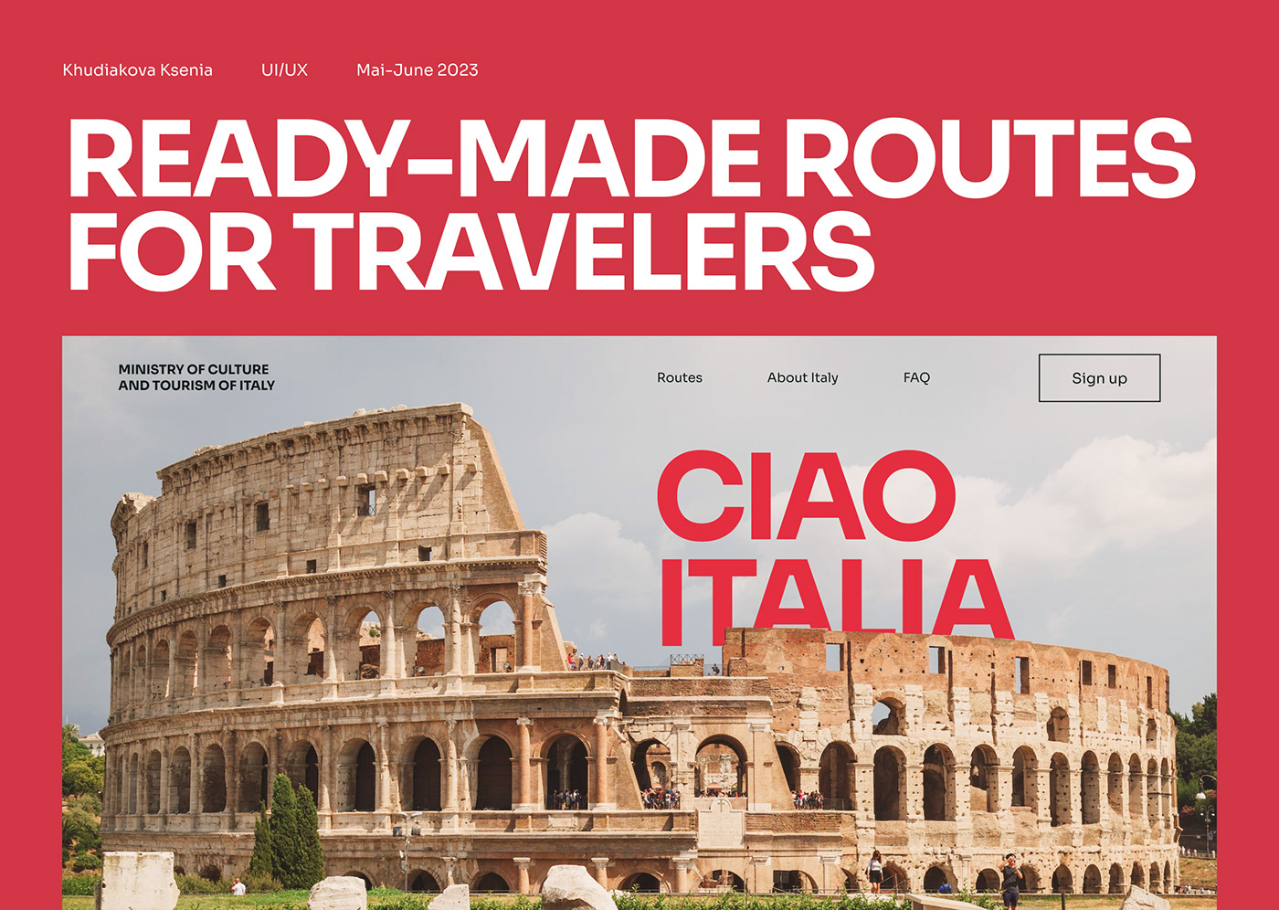 Travel Italy UI UX design Website user experience user interface Web Website Design