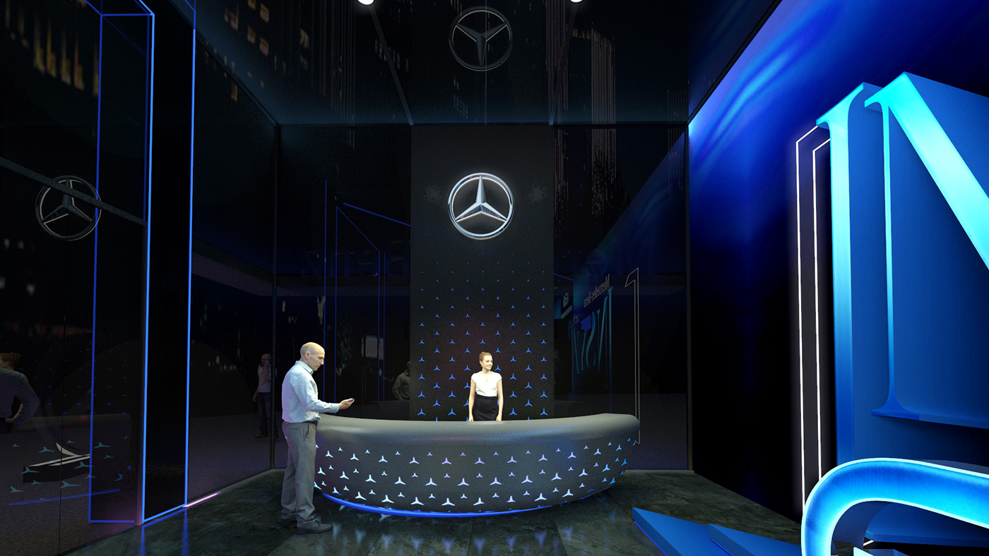 mercedes car electronic house activation Event suv design marketing  