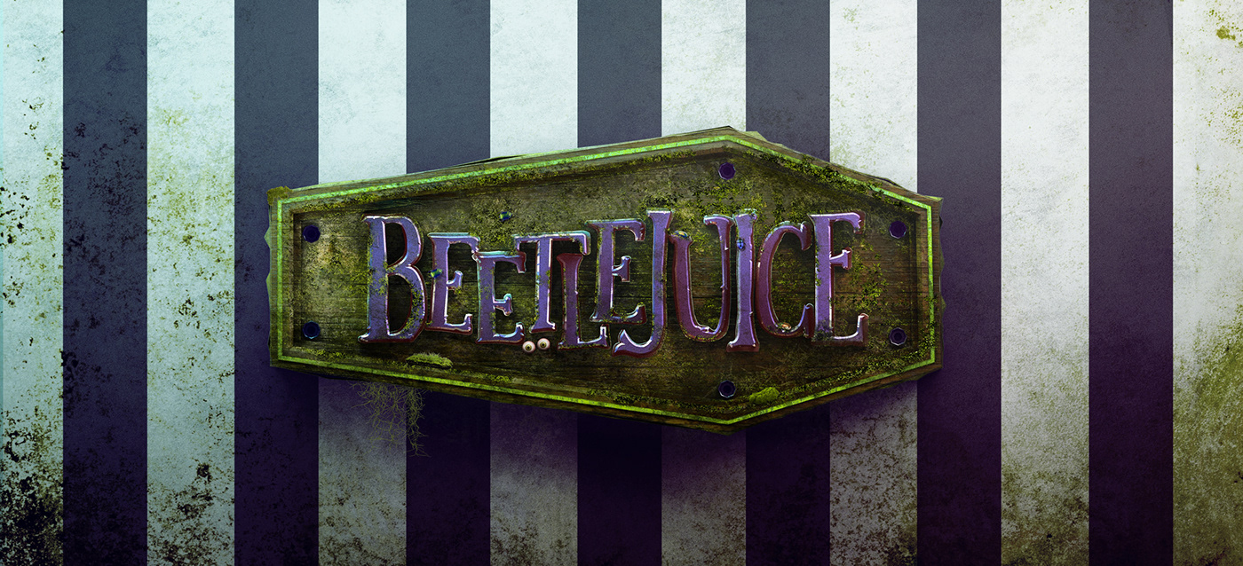 3D cinema4d logo Beetlejuice Render 3DType 3dtypography 3dlogo gamelogo movielogo