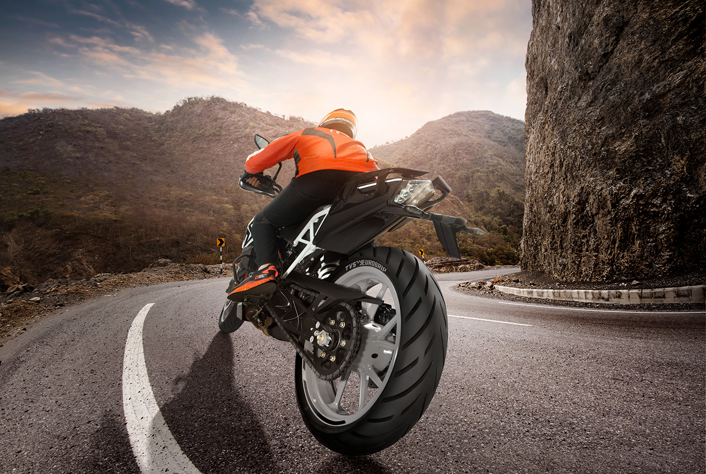 Bike curve KTM motorbike photoshoot road Travel trip tvs Tyres
