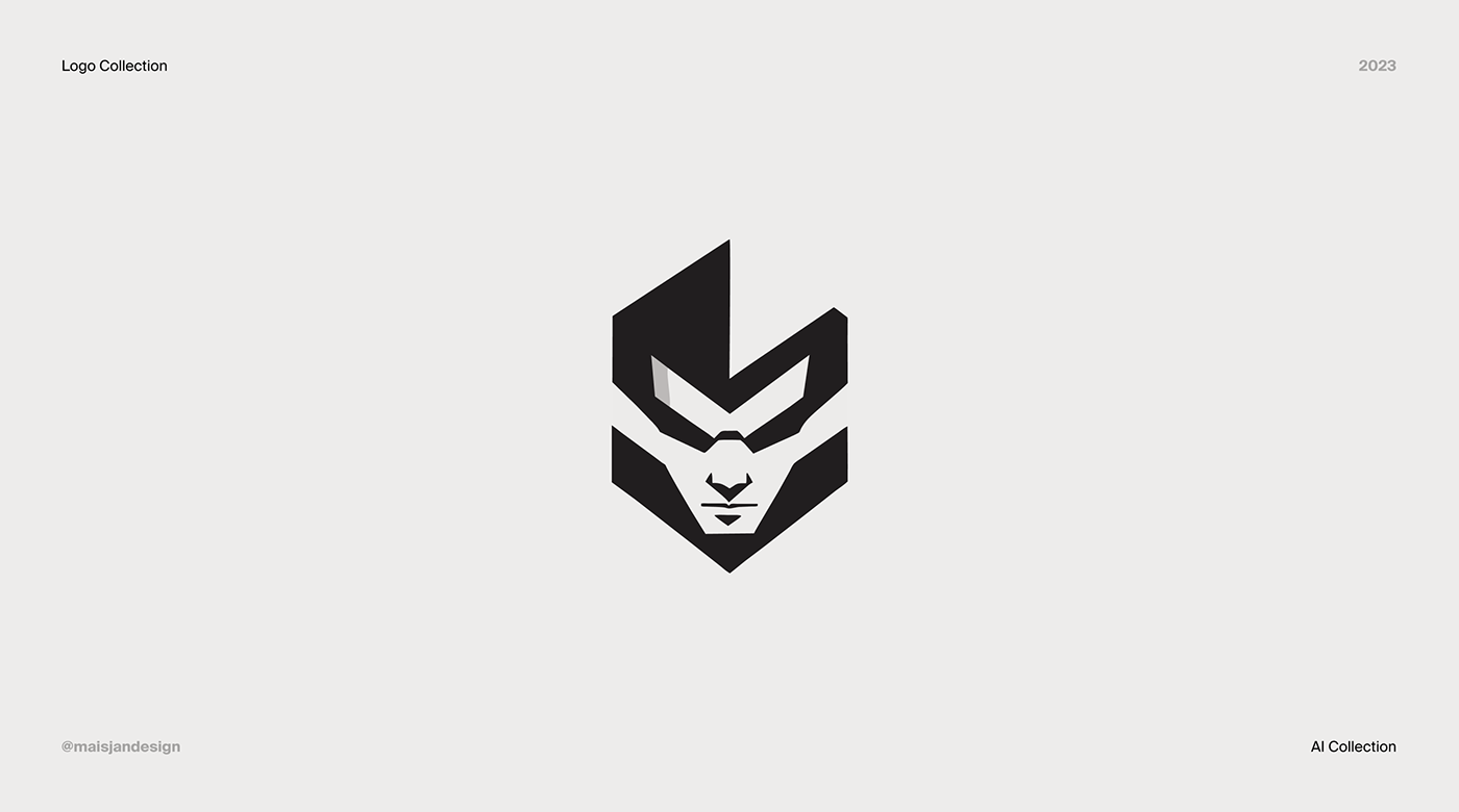 logo logofolio ai graphic design  branding  mark symmetrical logo symmetry modern
