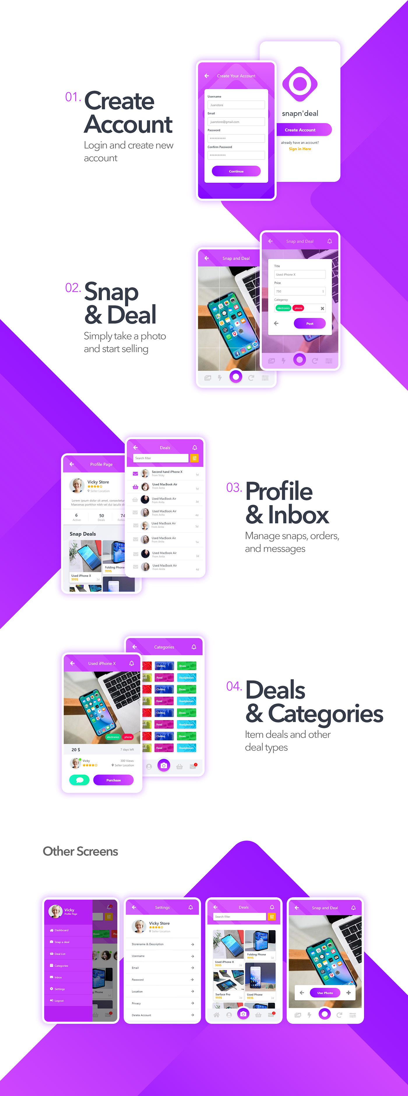 app design uiux ux buy and sell Ecommerce app