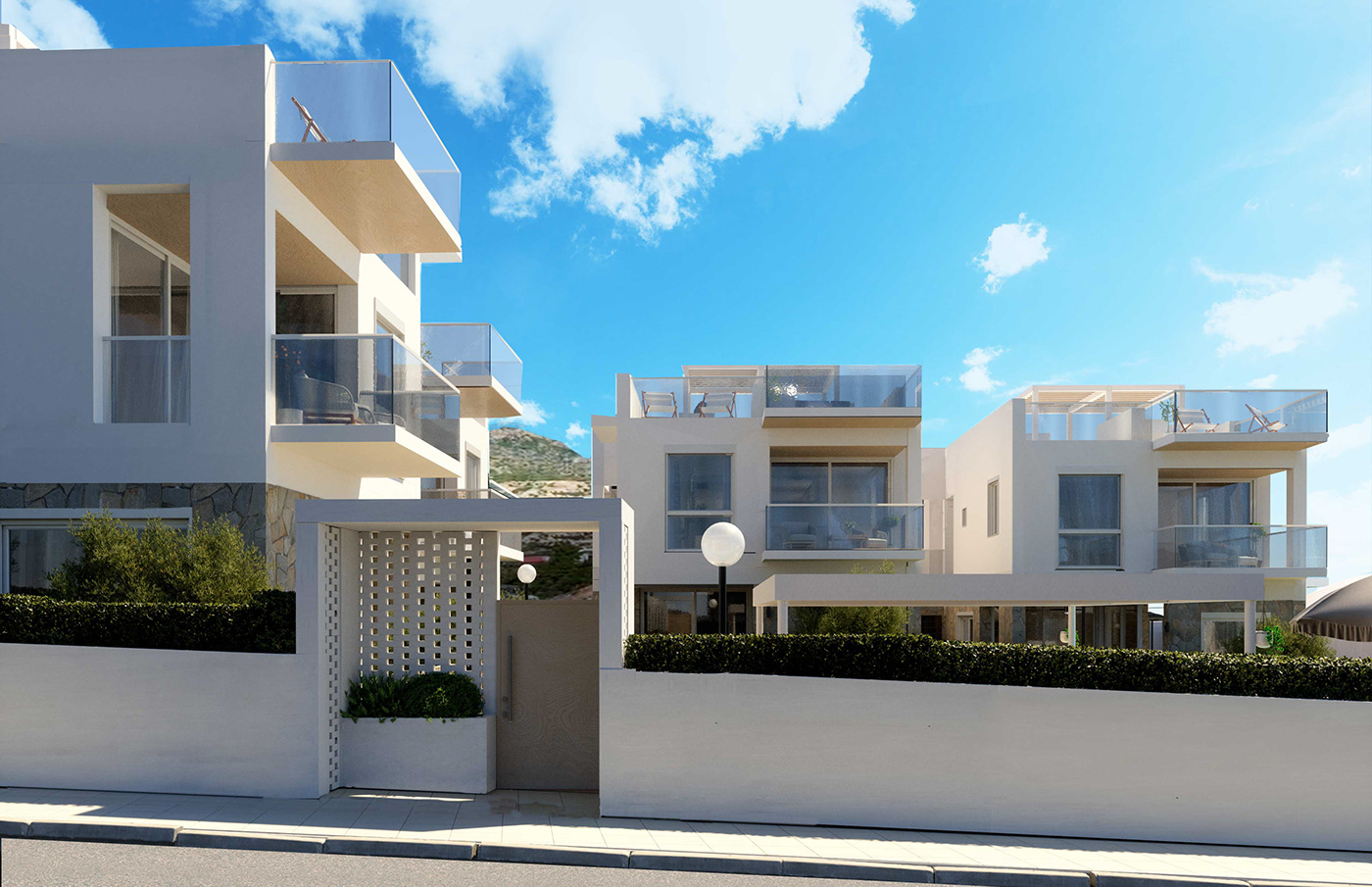 we produce the photoreaslitic images for this project. Summer houses in Ierapetra, Crete.