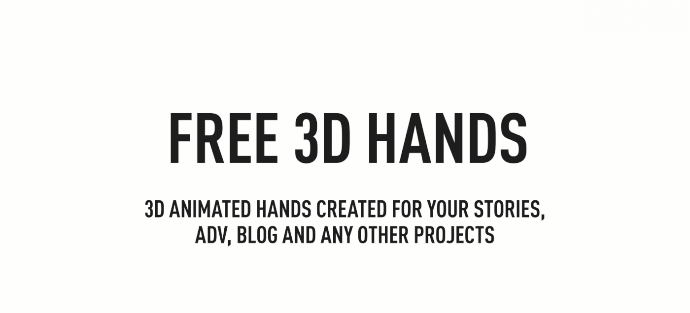 3D cartoon download free hands Mockup