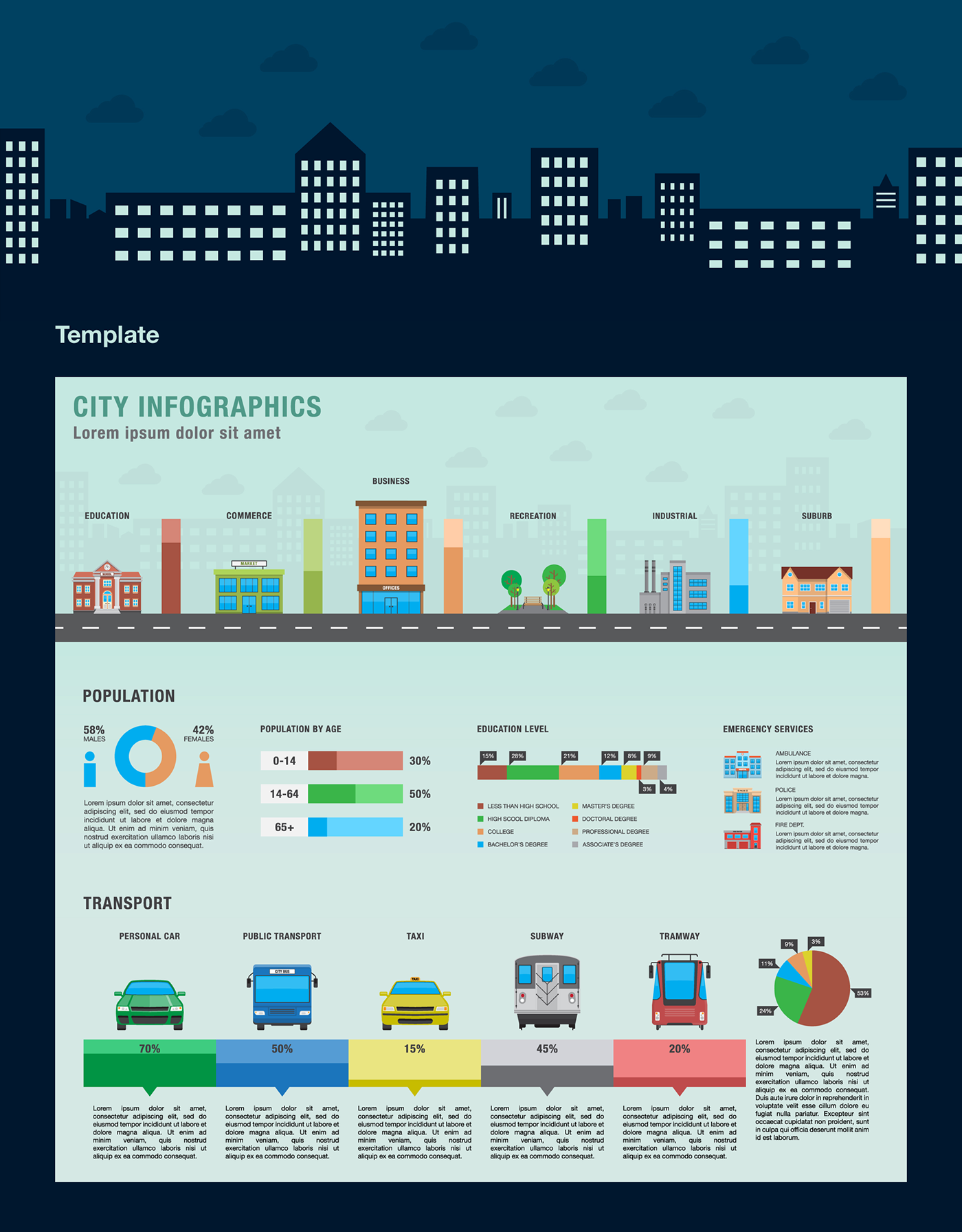 infographics infographic template city Vehicle car building инфографика город
