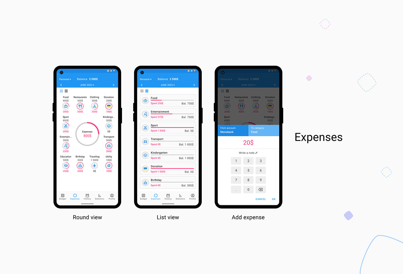 app design Budget App Budgeting Case Study Figma Mobile app money app research UI/UX UX design