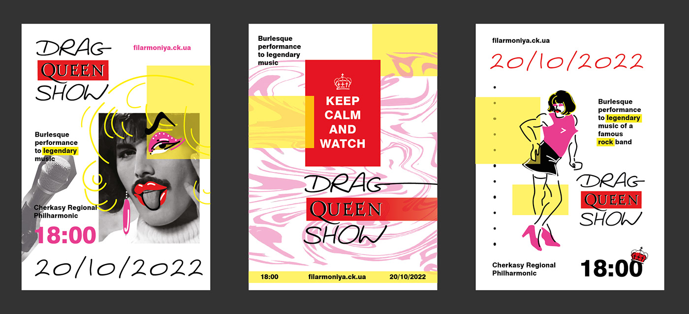 poster design adobe illustrator Graphic Designer vector Drag Show queen drag show poster