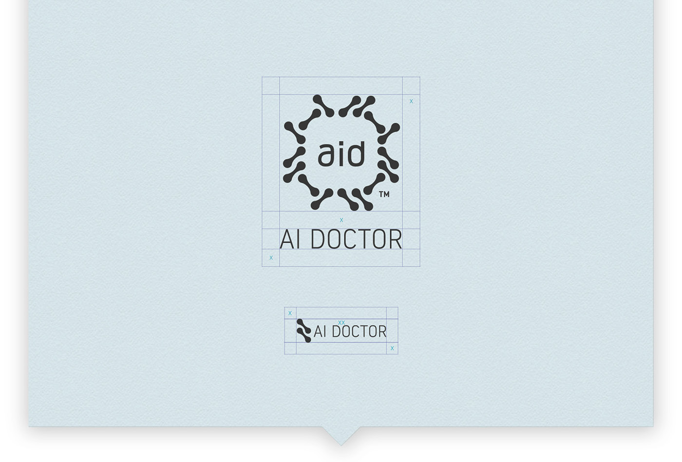 business card letterhead imagestyle Duotone medical doctor artificial intelligence