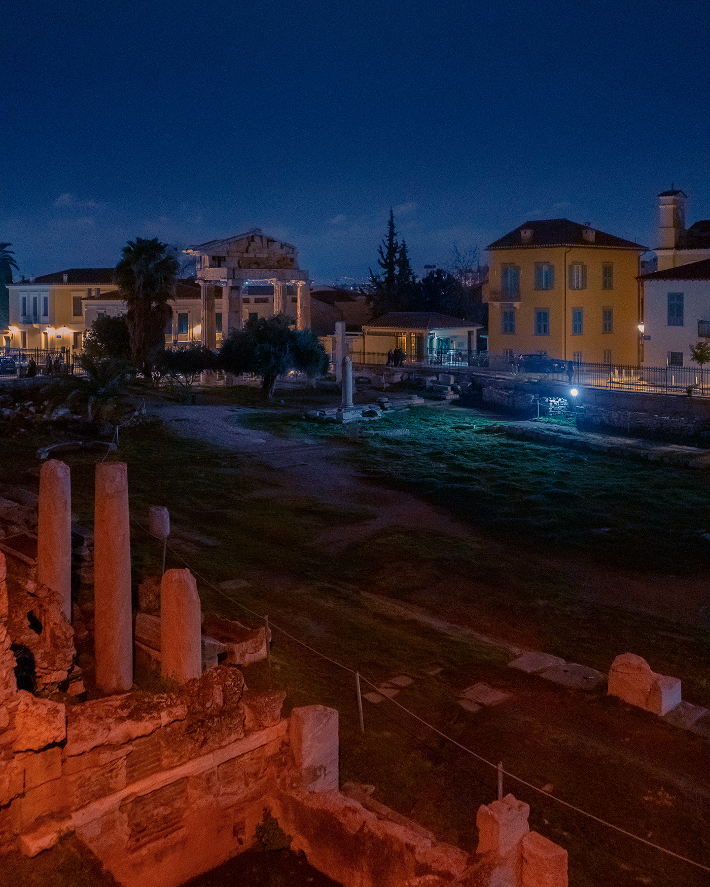 Landmark athens night Greece Ancient archaeology