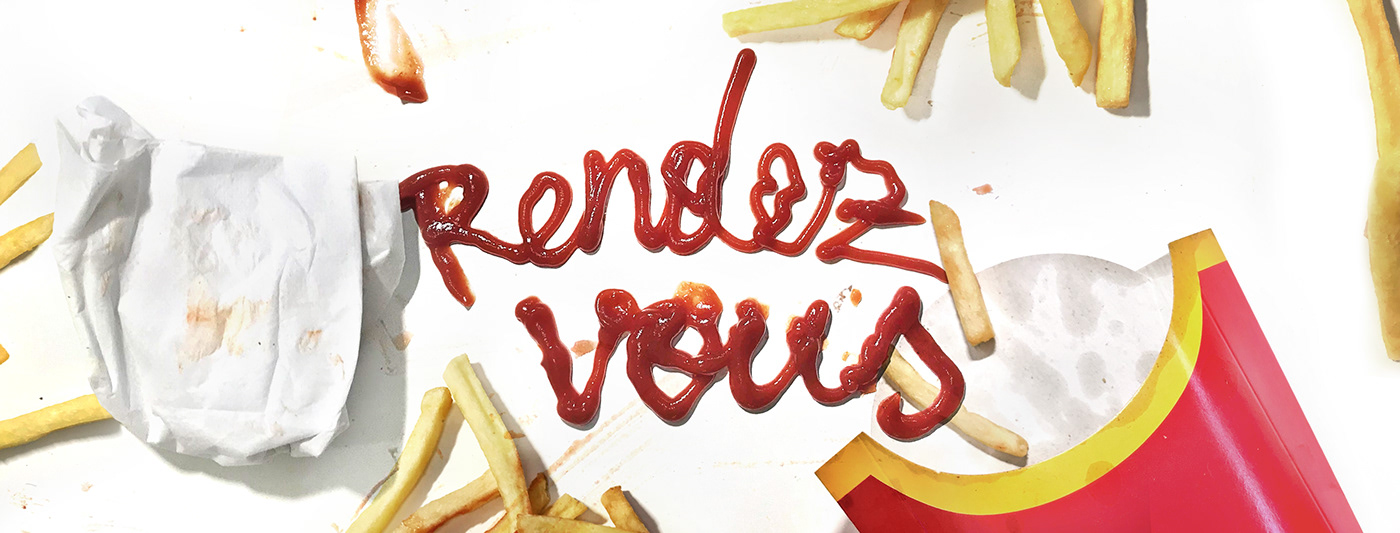 McDonalds Fries chips ketchup fotography ILLUSTRATION  lettering Handlettering typography  