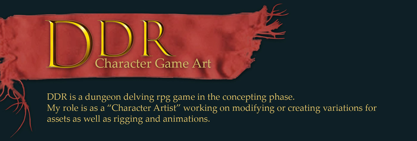 Character design  3D modular rpg game blender