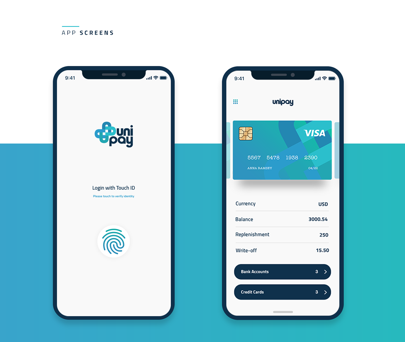 app payment Fintech cash debit credit ios android online shop