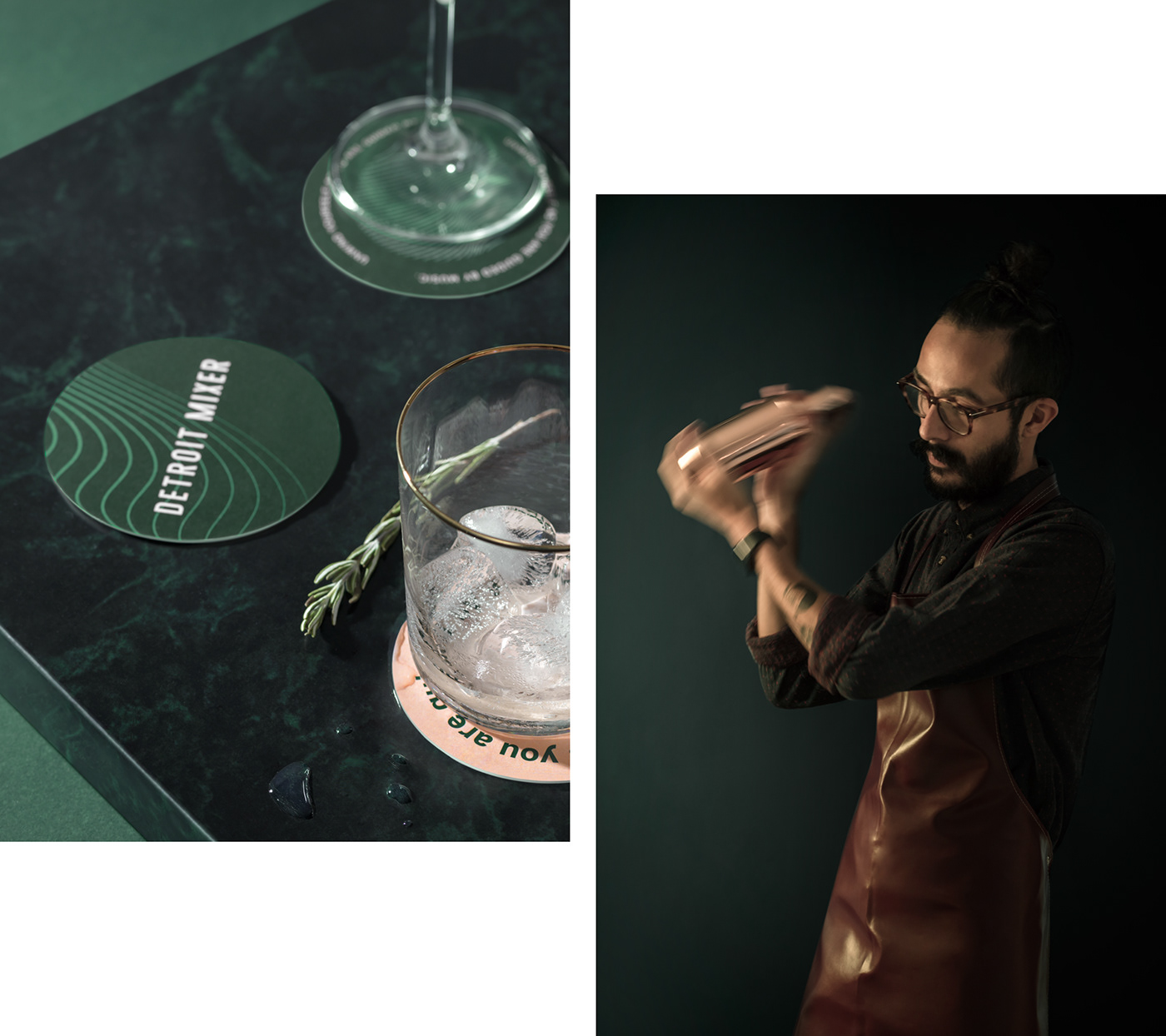 branding  brand editorial bar cocktail design music London green peach