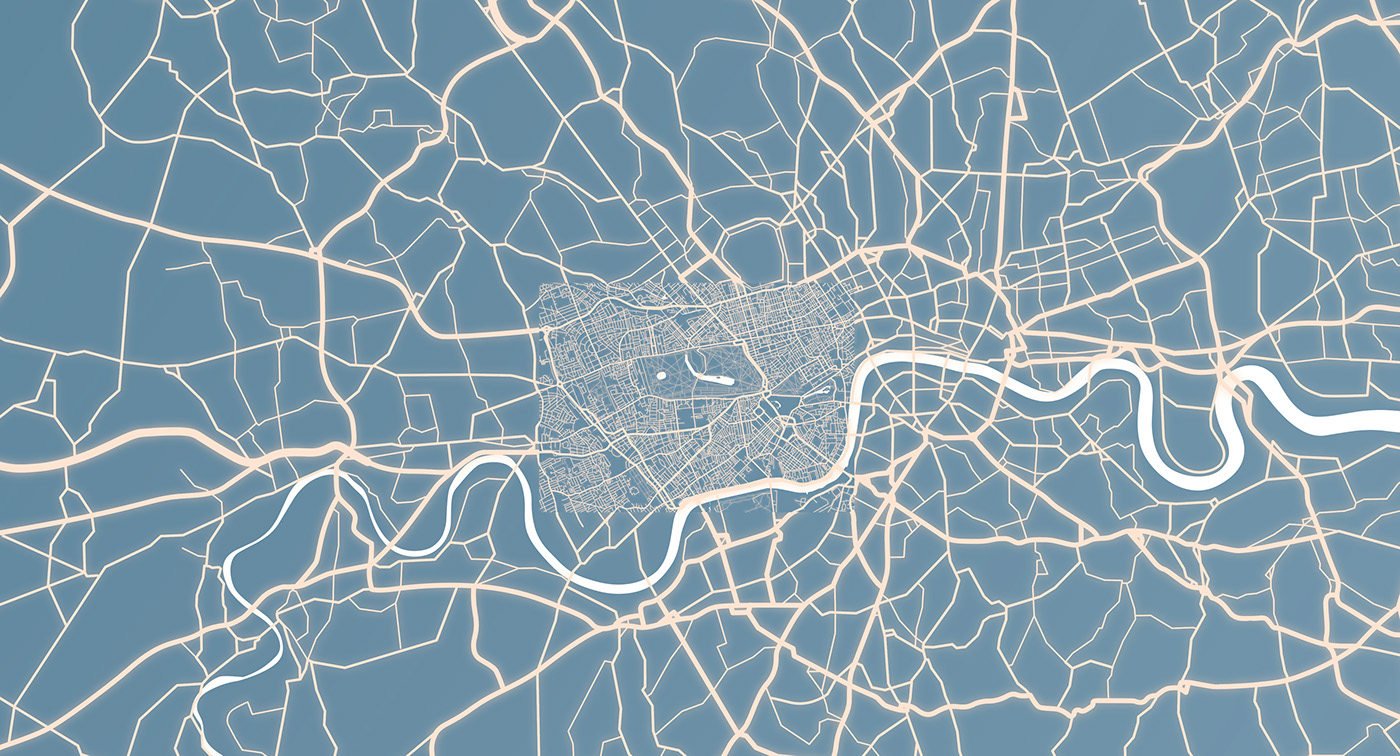 maps UK world Europe London beautiful maps Road network neurons Nervous System