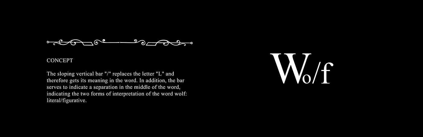 wolf editorial magazine logo black p&b typography   authorial book brand