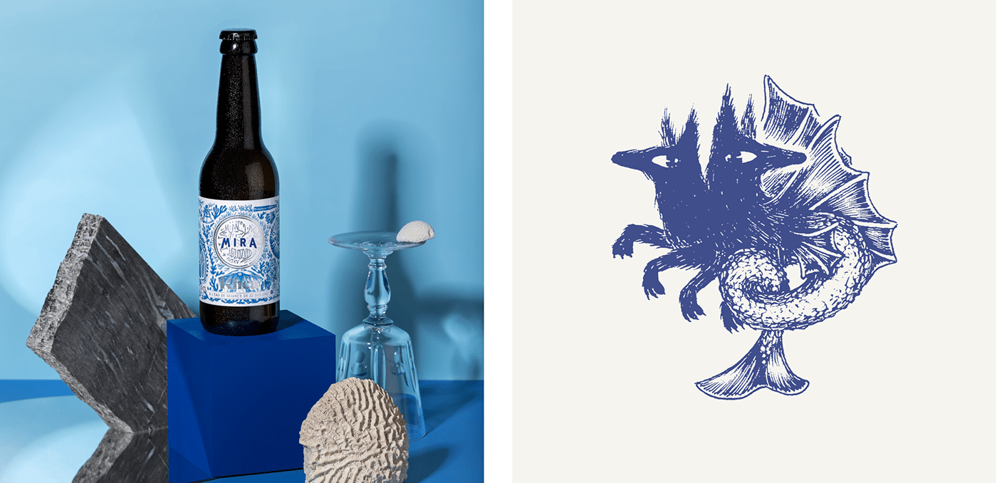 atlantis beer label Drawing  jules verne nautilus pattern Sailor sea Sextant underwater