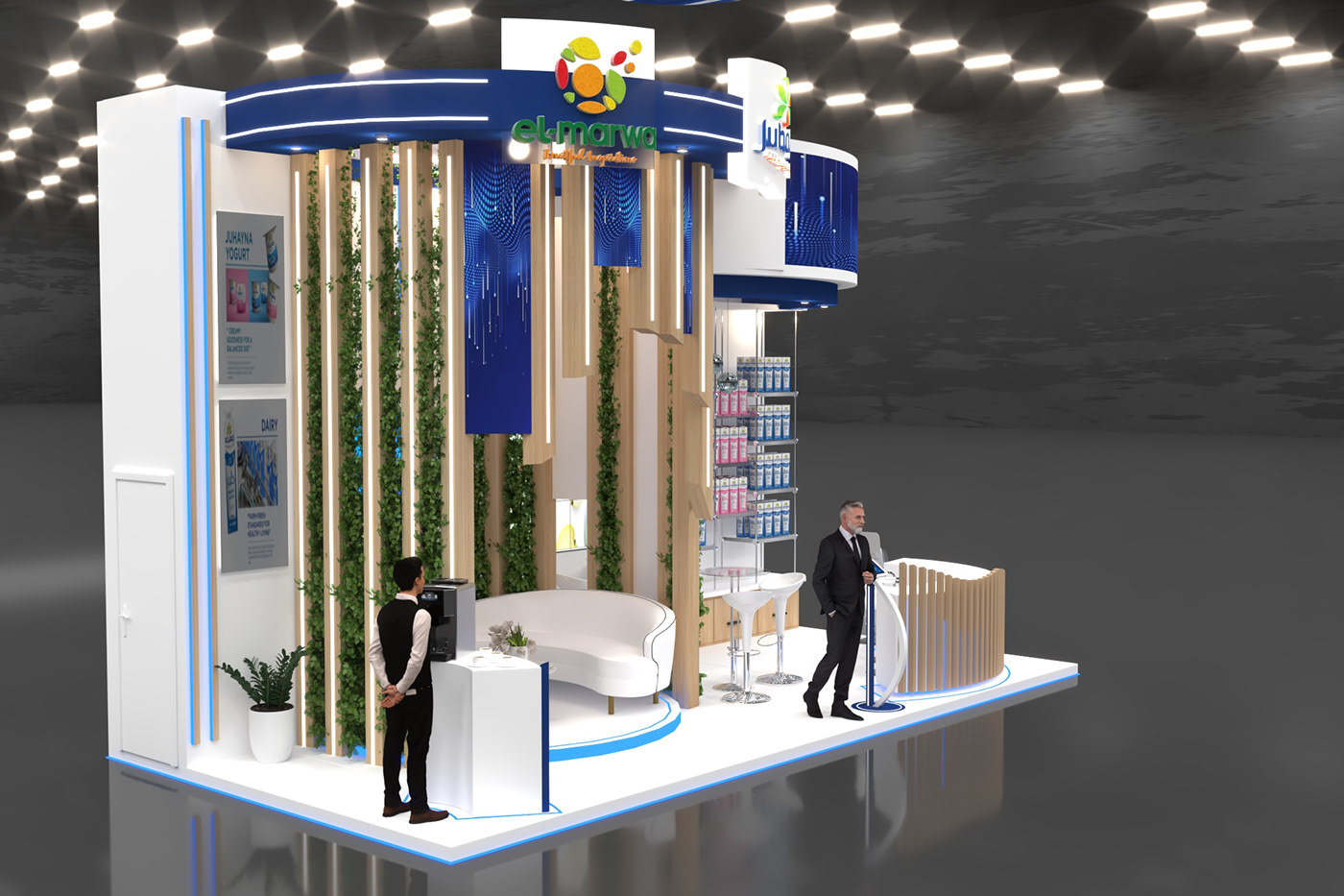 Advertising  Stand Exhibition  Event booth dubai juhayna Gulfood exhibition stand 3D