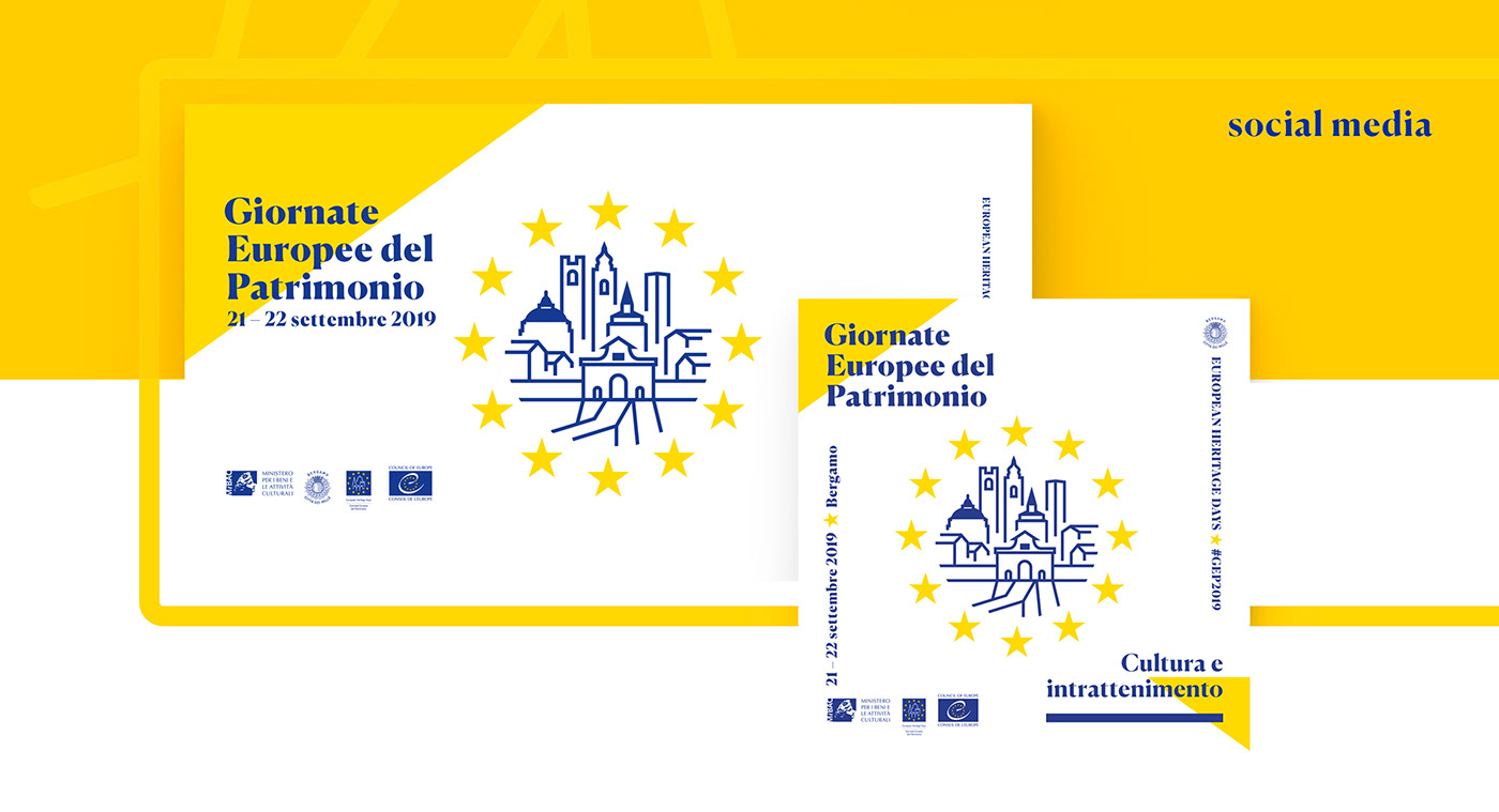 Europe european heritage days culture leaflet bergamo european flag Events Italy