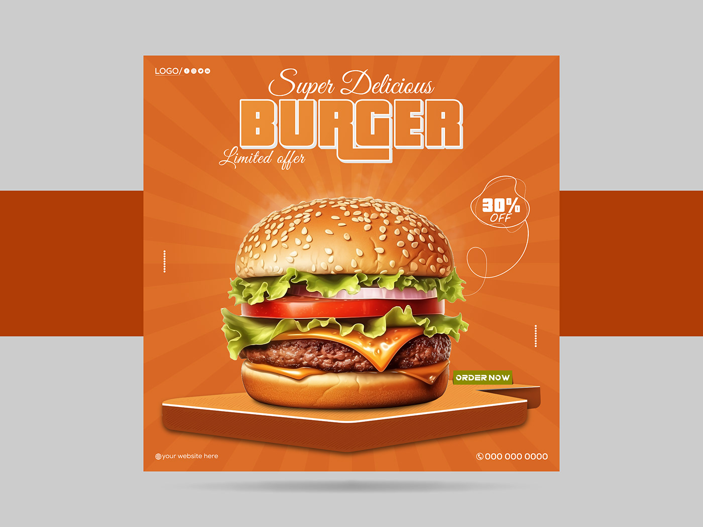 Fast food burger Socialmedia Social media post marketing   fooddesign Advertising  visual identity
