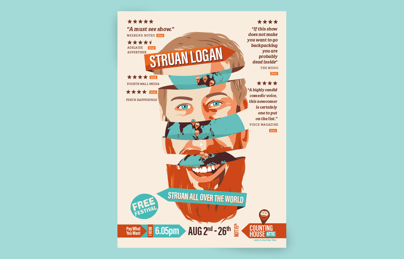comedy  standup poster scottish edinburgh festival Event Advertising 