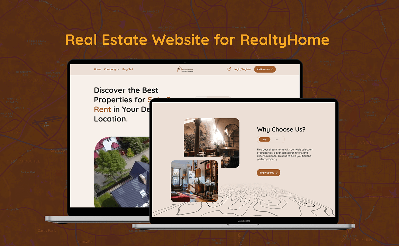 real estate design listing Website uiux agent agency realtor home