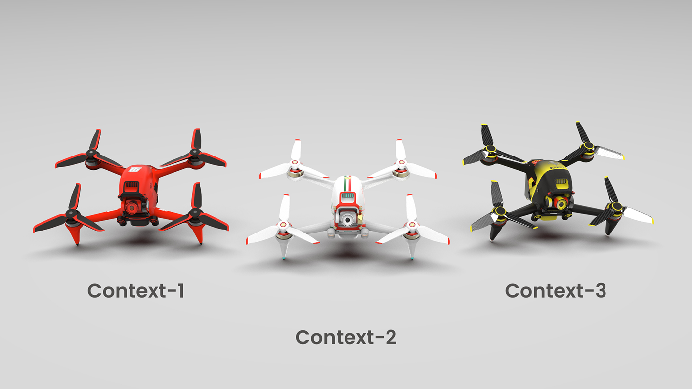 drone Render keyshot f1 Racing car DJI IndustrialDesignPortfolio CMF Design cmf