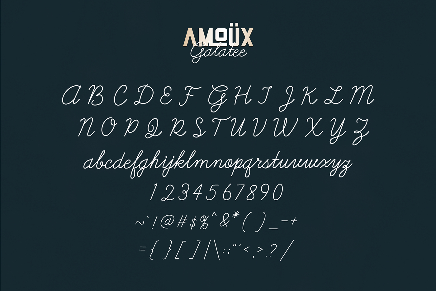 font duo Script sans serif typography   type bold ligature