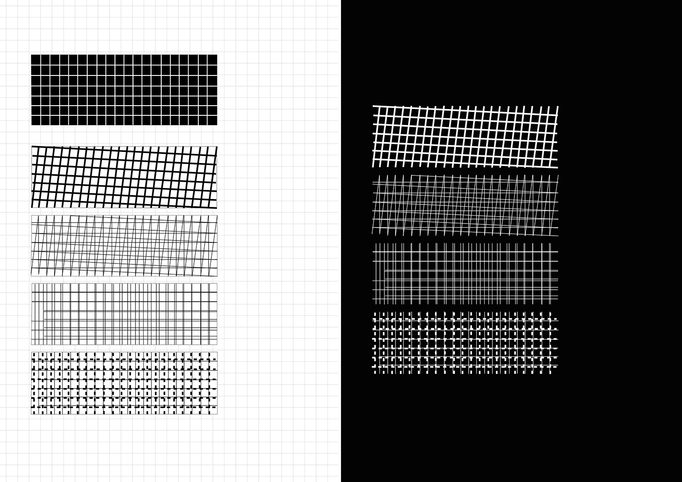 graphism espace graphic design  architecture museum grille grid Quadrillage